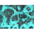 thumbnail image 1 of Ahgly Company Machine Washable Indoor Rectangle Abstract Turquoise Blue Modern Area Rugs, 6' x 9', 1 of 4