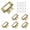 Gold, variant on 6 Pack Non-Mortise Door Hinges with Screws, 2 x 0.9 Inches Bifold Butt Cabinet Hinges for Furniture, Windows, Cupboards, Sleek Black Finish