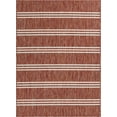 thumbnail image 2 of Rugs.com Jill Zarin Outdoor Collection Rug – 5' 3 x 8' Rust Red Flatweave Rug Perfect For Bedrooms, Dining Rooms, Living Rooms, 2 of 9