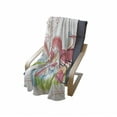 thumbnail image 4 of Colorful Soft Flannel Fleece Throw Blanket, Floral Haze Pattern with Heart Love Spring Influences Work of Art, Cozy Plush for Indoor and Outdoor Use, 70" x 90", Multicolor, by Ambesonne, 4 of 6