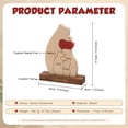 thumbnail image 2 of Adorno de oso de madera personalizado: escultura de oso personalizada con 2 a 6 nombres de familia, regalo de decoración del hogar para mamá, abuela, papá (4 nombres), 2 of 7