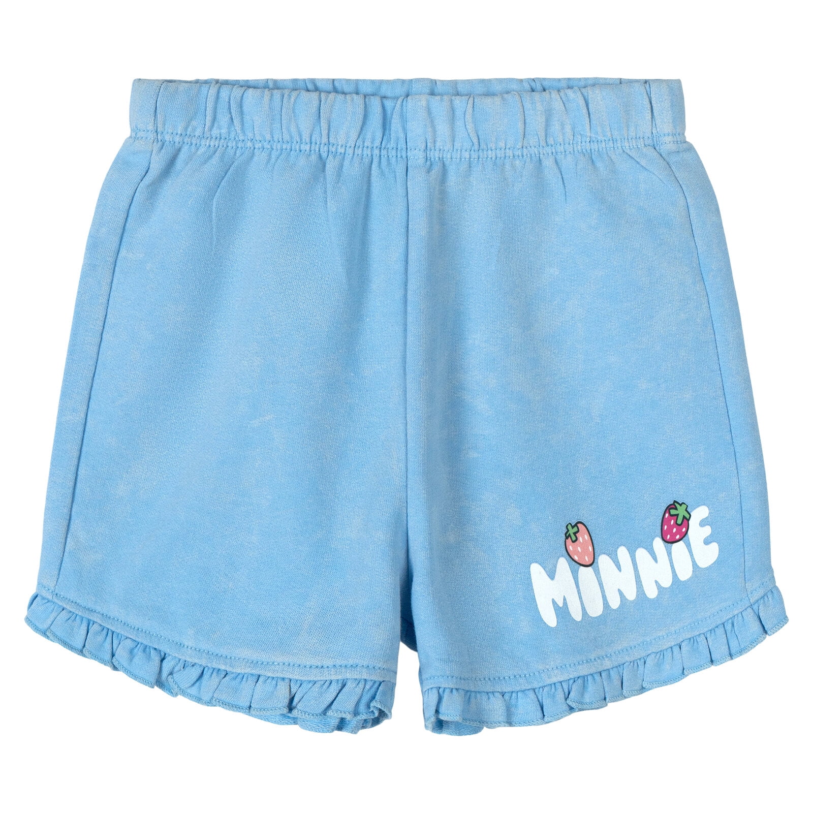 Disney Minnie Mouse Toddler Girls' Short Sleeve Graphic T-Shirt and French Terry Shorts Set Light Blue Optic Wash Minnie and Friends