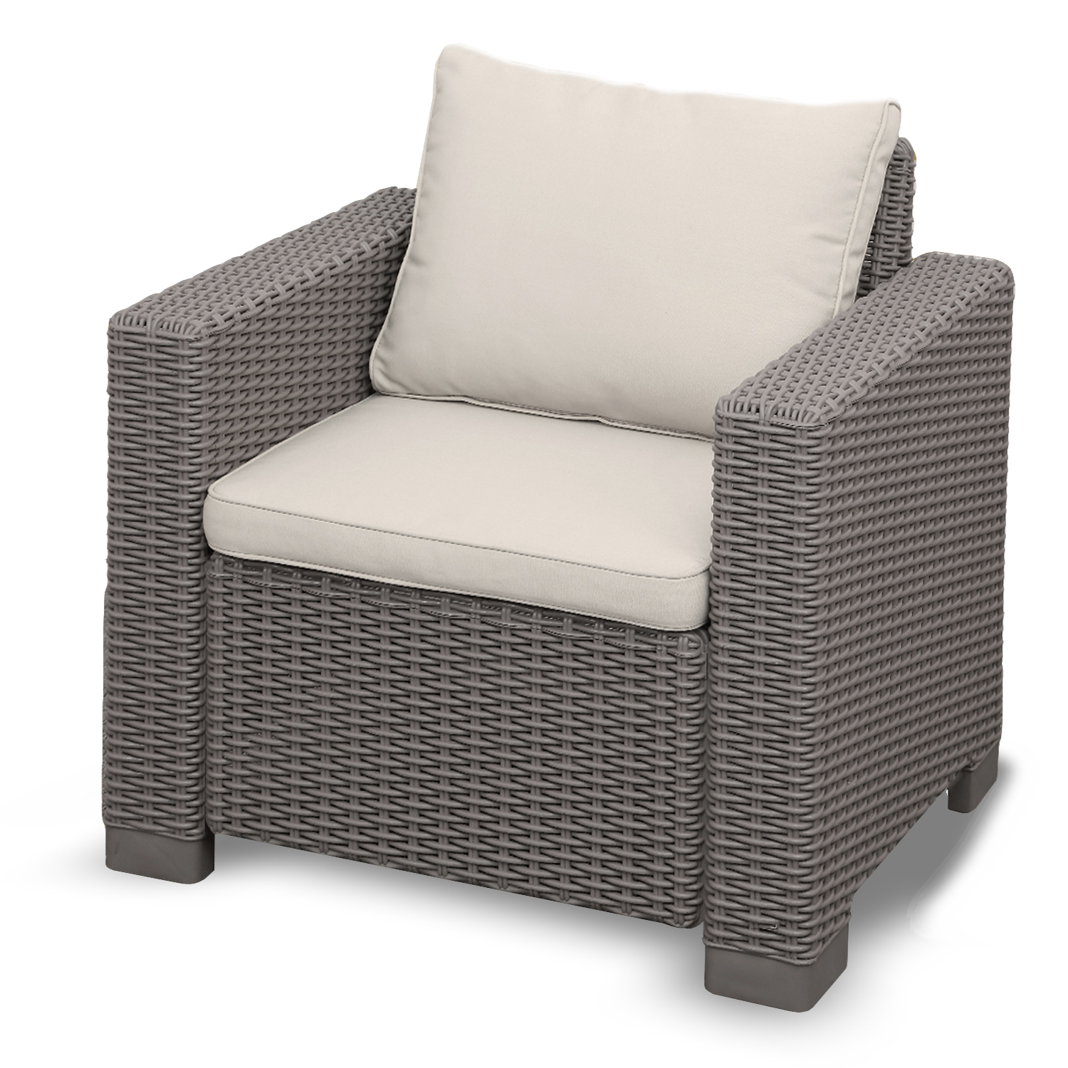 Yukon Glory Outdoor Patio Armchair W Cushions Cappuccino Walmart Com Walmart Com