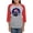 Heather/Red, variant on CafePress - Chocolatelabcard - Womens Baseball Tee