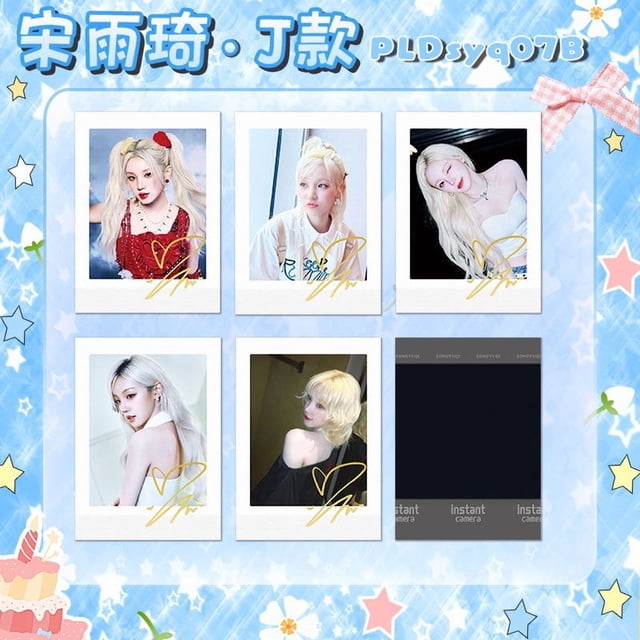 Mini tarjetas de famosos del mundo del entretenimiento coreano: Choi Soo-bin, Seo Min-ho, Jisoo, Jennie, Cortis. Colección de polaroids firmadas.