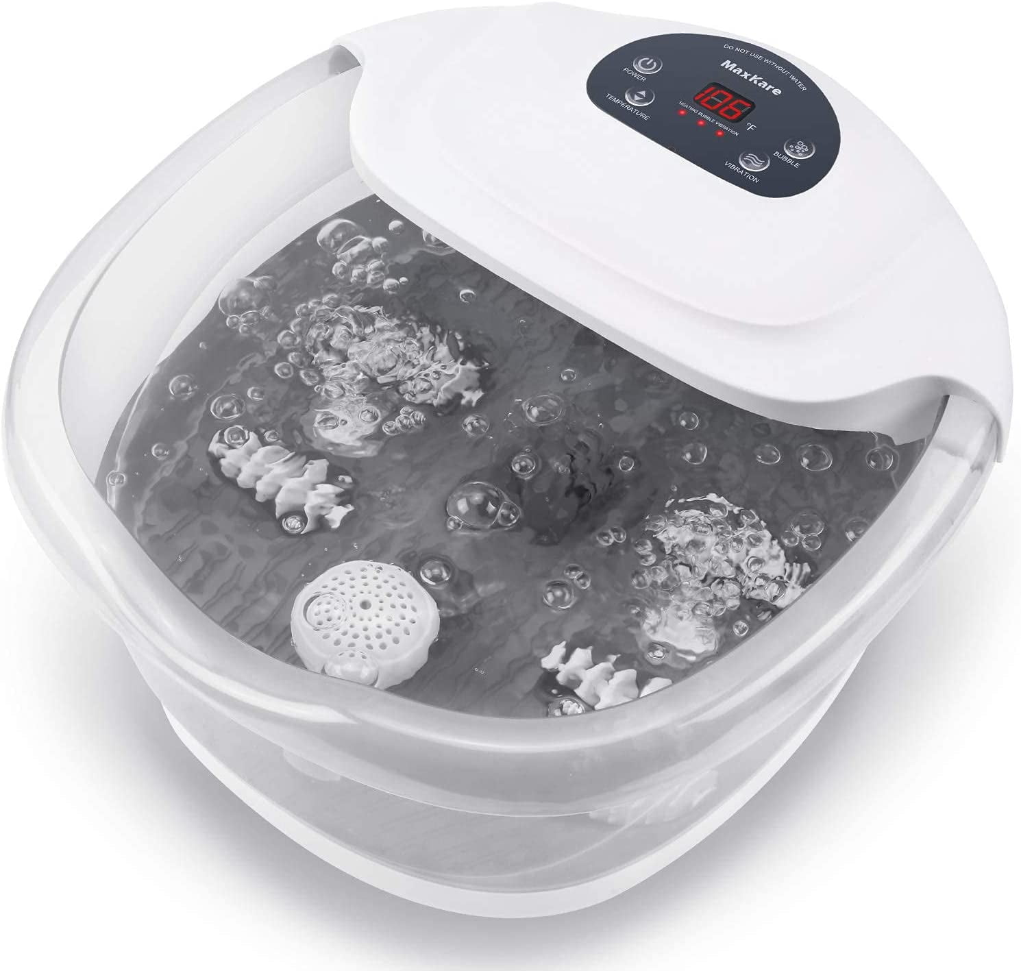 Foot Spa/Bath Soaker with Heat Bubbles Vibration and Massage Pedicure Manually Massager