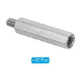 thumbnail image 3 of Uxcell M3x20mm+4mm Male-Female Hex Standoff Screws, Stainless Steel PCB Standoffs for Motherboards, 20 Pack, 3 of 4