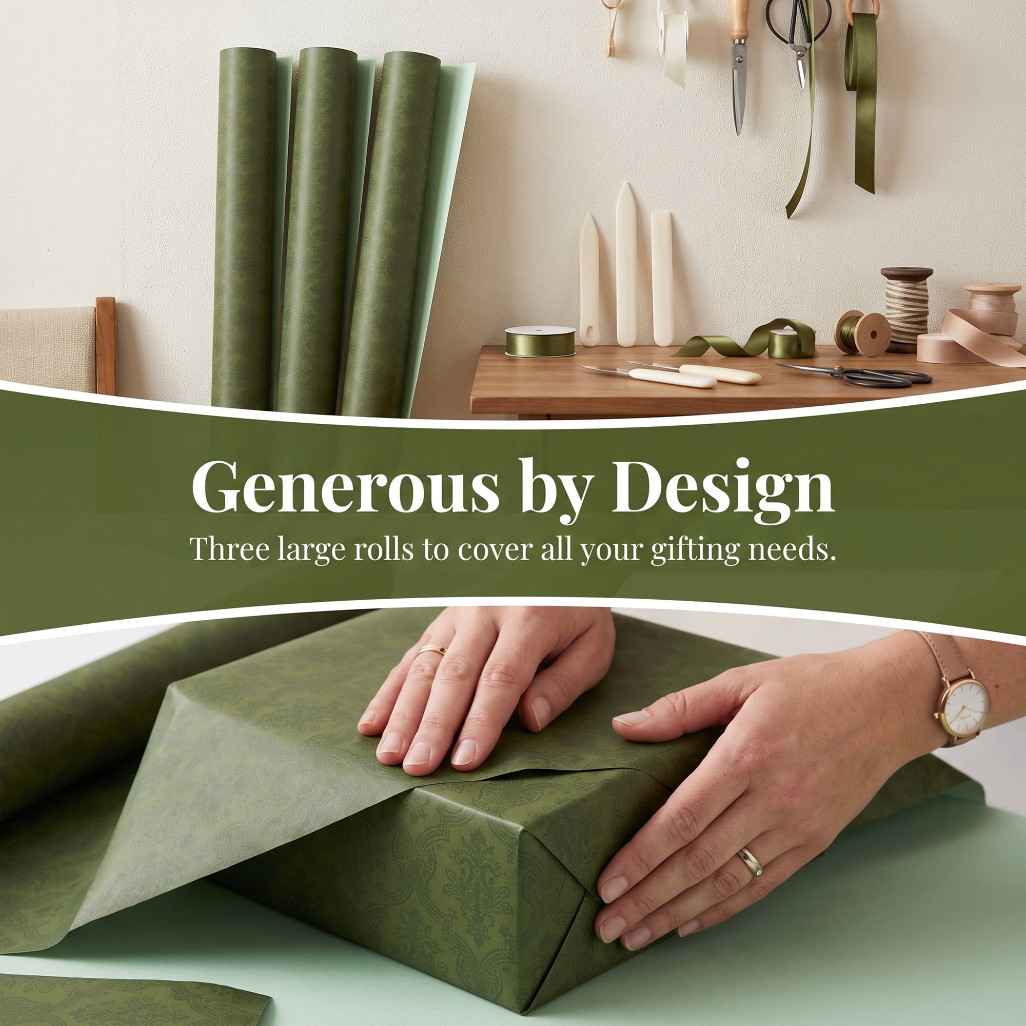 Unique Bargains Wrapping Paper Matte for Elegant Gift Wrap Presentation Green 39.4"x 27.6"
