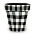 thumbnail image 2 of Briarwood Lane Black and White Buffalo Check Small Planter, 2 of 2