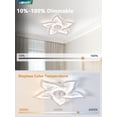 thumbnail image 2 of Ventilador de techo LEDIARY con luz regulable de perfil bajo de 27 pulgadas, 2 of 7