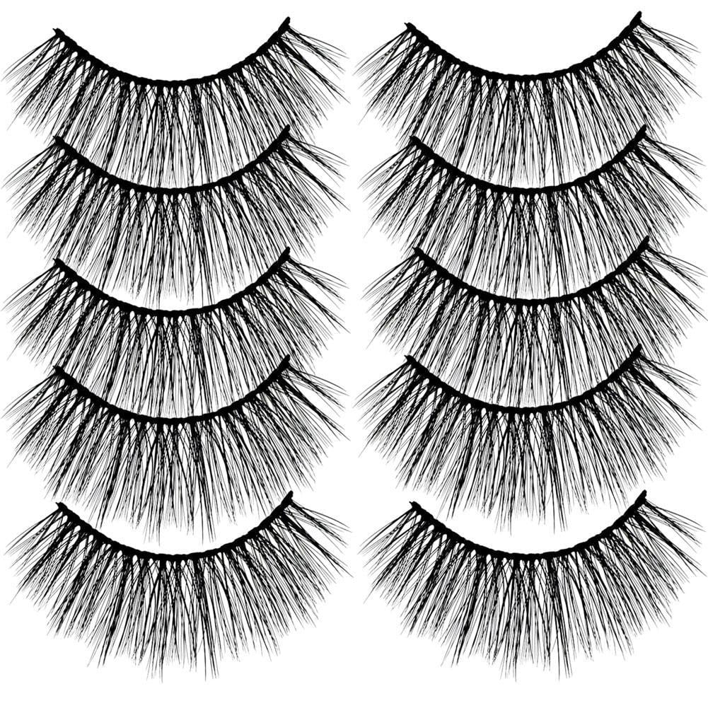 New 5 Pairs Magnetic Eyelashes Reusable Triple Magnet False Eye Lashes.Extension L0E3