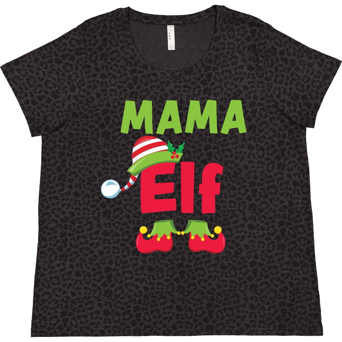 Inktastic Christmas Mama Elf Women's Plus Size T-Shirt