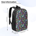 thumbnail image 2 of Disketp Watercolor Floral Paisley School Backpack, Lightweight Basic Middle School Bookbags 17 Inch Casual Daypack for Student College, Travel or Outdoor, 2 of 6