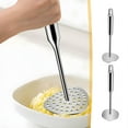 thumbnail image 1 of Xihbxyly Machacador de Papas de Acero Inoxidable, Mango Ergonómico, Control Fácil para Un Puré Suave, Herramienta de Cocina Versátil, Ideal para Verduras y Carne, Fácil de Limpiar, Apto para Lavavaji, 1 of 5