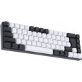 thumbnail image 4 of HUGFEGWE Membrane Gaming Keyboard with 68 Keys Contrast Color Mechanical Feel for Entertainment and Working with USB Connection System (Black and White) CA919-165613, 4 of 9