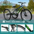 thumbnail image 4 of FICISOG 27.5" Adult Tricycles Cruiser Bike Featuring Disc Brakes, 3 Wheeled 7-Speed Mountain Tricycle Cargo Basket, Unisex, 4 of 7