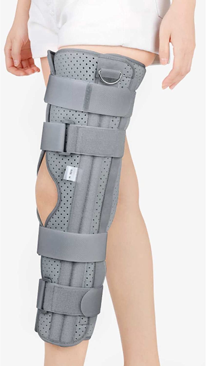 Knee Immobilizer 3Panel Knee Splint Full Leg Straight Brace Comfort