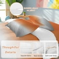 thumbnail image 2 of Abstract Bedding Duvet Cover Set King Size 4 Pieces Orange Grey Gradient Modern Art Soft Twill Plush Quilt Cover, Include 1 Duvet Cover 1 Flat Sheet And 2 Pillow, 2 of 7