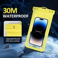 thumbnail image 4 of MaxxMarket Waterproof Phone Pouch, with Interior Card Holder, Large Dry Phone Case for iPhone 17 16 15 14 13 Pro Max, Beach Vacation Essentials,1 Pack,Yellow, 4 of 10