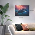 thumbnail image 2 of Daiia Sunshine Ocean Whale Print Canvas Decorative Picture – 30x40in Artistic Wall Art, Ready-to-Hang Canvas Print for Living Room（Horizontal）, 2 of 6