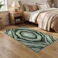 thumbnail image 2 of ODIKA 5'x7' Washable Area Rug Over Abstract Geode Layered Contemporary Bands Carpeta Para That Flowing Dynamic for Small Living Room, Bedroom, Easy Care, Non-Shedding, Pet Friendly, 2 of 7
