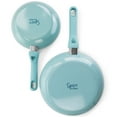 thumbnail image 4 of Spice by Tia Mowry Savory Saffron 2 Piece Ceramic Nonstick Aluminum Frying Pan Set in Mint, 4 of 6