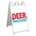 thumbnail image 1 of Deer Processing (24" X 36") Deluxe A-Frame Signicade, Includes 2 Removable Panels & Stand, 1 of 4