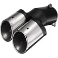 thumbnail image 3 of Exhaust Cover Universal Exhaust Double Muffler Exhaust Cover Stainless Steel Chrome Finish, 3 of 4
