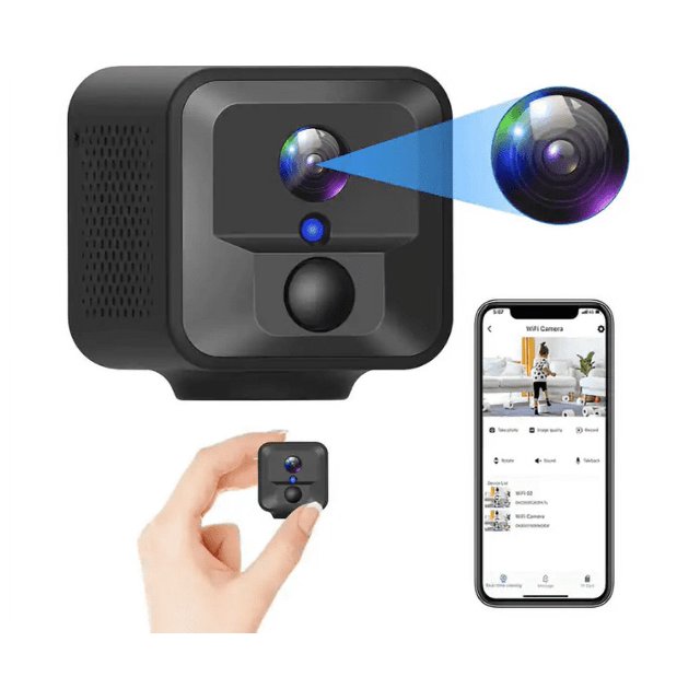 Cámara oculta inalámbrica WiFi Full HD 1080P Cámara de niñera con aplicación para teléfono móvil $ con visión nocturna Detección de movimiento PIR Pequeña seguridad