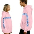 thumbnail image 6 of Mifsaly Matching Hoodies for Couples Valentines Hooded Sweatshirt Girlfriend Gifts Sweatshirts Letter Print Pullover Tops Matching Hoodie Husband and Wife Going Out Festival Unisex Outfits, 6 of 8