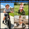 thumbnail image 5 of JoyStone 14 Inch Balance Bike for Kids, Toddler Balance Bike with Air Rubber Tires, Adjustable Seat, Lightweight No Pedal Training Bicycle, Gift Bike for 2-6 Boys Girls, Black, 5 of 11