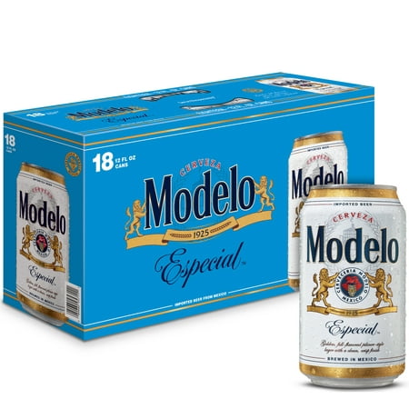 Modelo Especial Mexican Lager Import Beer, 18 Pack, 12 fl oz Aluminum Cans, 4.4% ABV