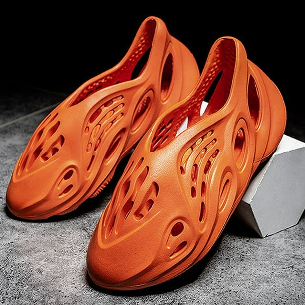 Chanclas Crocs Zapatos De Playa Hombre Cave Goma Color Sólido Duradero Vacaciones De Verano ( 9.5) Rojo Likrtyny Tenis De Mujer Tenis De Hombre