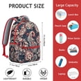 thumbnail image 5 of Retro Paisley Floral School Backpack for Students Comfortable and Durable Boho Vintage Floral Pattern Backpack with Abstract and Mandala Inspired Design, 5 of 5