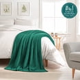 thumbnail image 2 of FAITH, HOPE, LOVE HOME DÉCOR Striata Ribbed Corduroy Blanket Queen size Ultra-Soft Plush Bed Blanket (90" x 90") - Green, 2 of 9