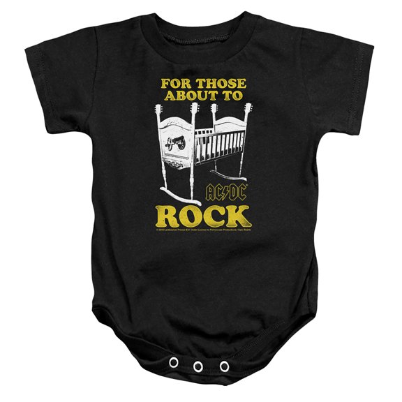AC/DC Cradle Rock Infant Snapsuit Black 12Mos