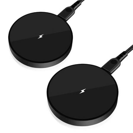 (2 pack) SOLPOWBEN Magnetic Wireless Charger 15w Max Fast Wireless Charging Pad Compatible with iPhone 17/17 Plus/17 Pro Max/16/15/14/13/SE/12 Series (Without AC Adapter) Black