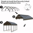 thumbnail image 2 of 12x20 FT Heavy-Duty Portable Garage Carport Canopy with Reinforced Galvanized Steel Frame, All-Weather Shelter for RV Boat Truck Van Storage, 2 of 7