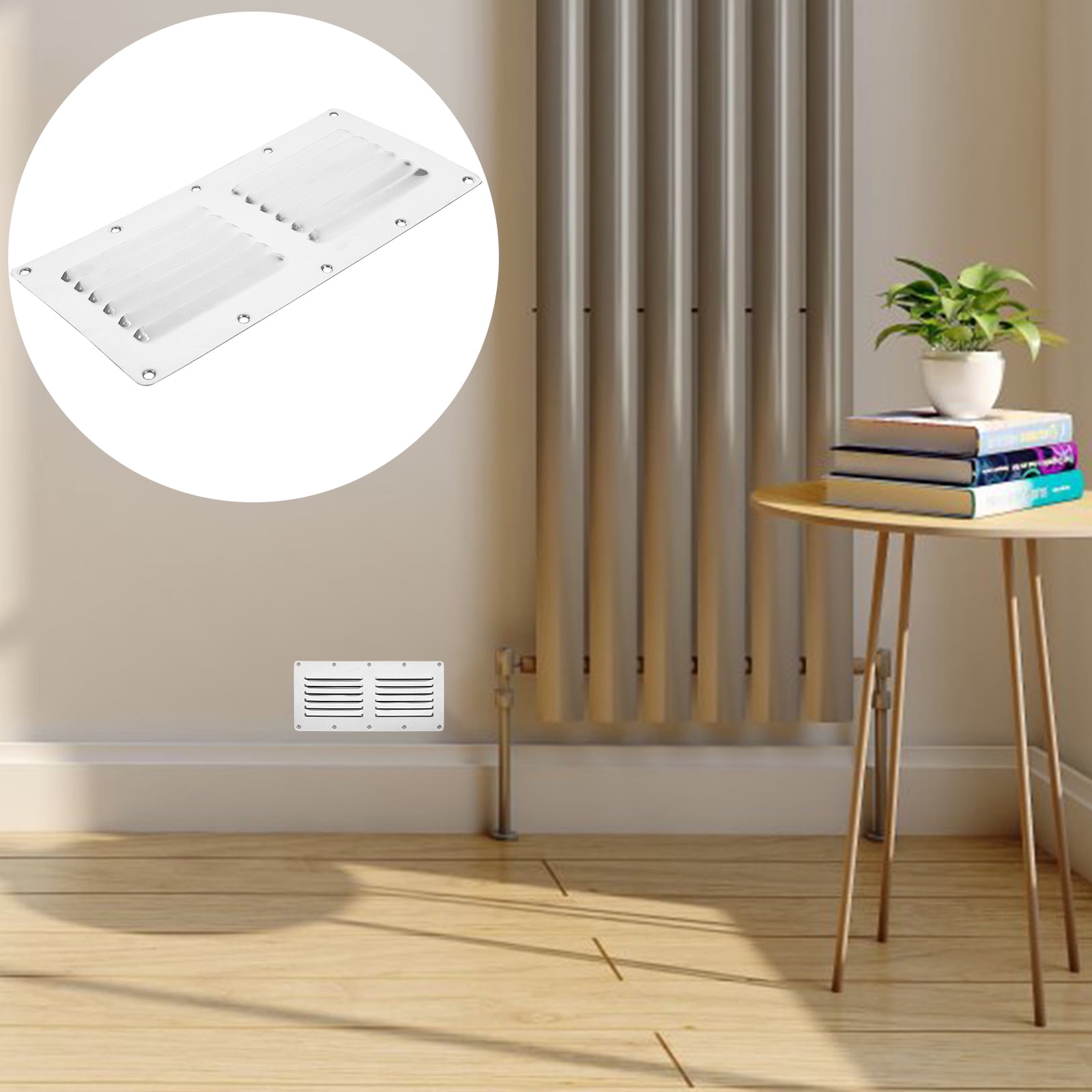 Heat Vent Covers Floor Ventilation Grill Wardrobe Grille Grate Office Stainless Steel 3 Pieces