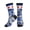 3 Black, variant on Men's Retro Style Chicagoan Flag Novelty Athletic Socks Women's Digital Printing Funky Patterned Crew Socks