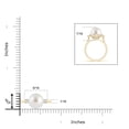 thumbnail image 4 of Angara South Sea Cultured Pearl Ring with Diamond Accents in 14K Yellow Gold for Women | June Birthstone Jewelry for Her, 4 of 8