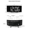 thumbnail image 3 of Mirror Digital Alarm Clock Temperature Date 2 Levels of Brightness Adjustment Snooze Table Clock 12/24H Night Mode LED Clock, 3 of 3