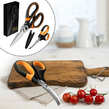 

HKUKY Kitchen Scissors 2Pack Kitchen Shears All Purpose Heavy Duty Meat Scissors Poultry Shears Seafood Scissors Dishwasher Safe Food Cooking Scissors Stainless Stee