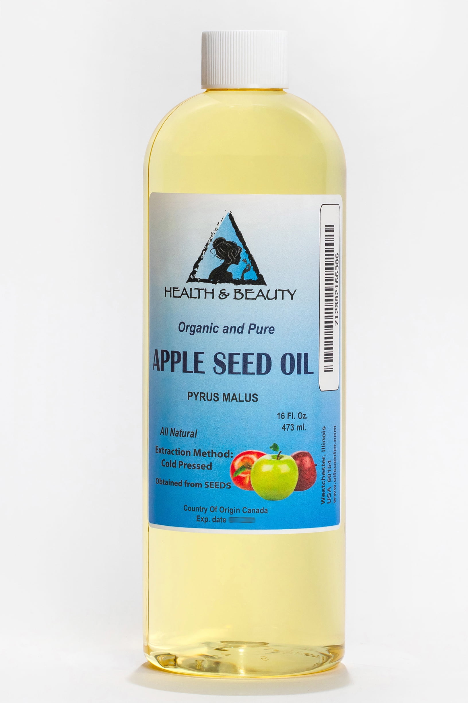Apple Seed Oil Organic Carrier Cold Pressed Premium Natural 100% Pure  16 oz