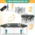 thumbnail image 3 of COBIZI 10x20 Pop Up Canopy Tent, Outdoor Party Tent With 6 Sidewall One Push Setup Glow, 3 Adjustable Height Air Vent Waterproof UPF50+, Bag, 4 Sandbag, 6 Stake, 12 Rope for Beach, Commercial, 3 of 7