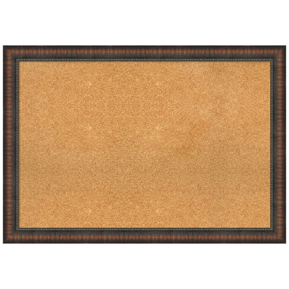 Amanti Art Natural Cork Board Framed Caleb Brown Bulletin Board 40 in. x 28 in.