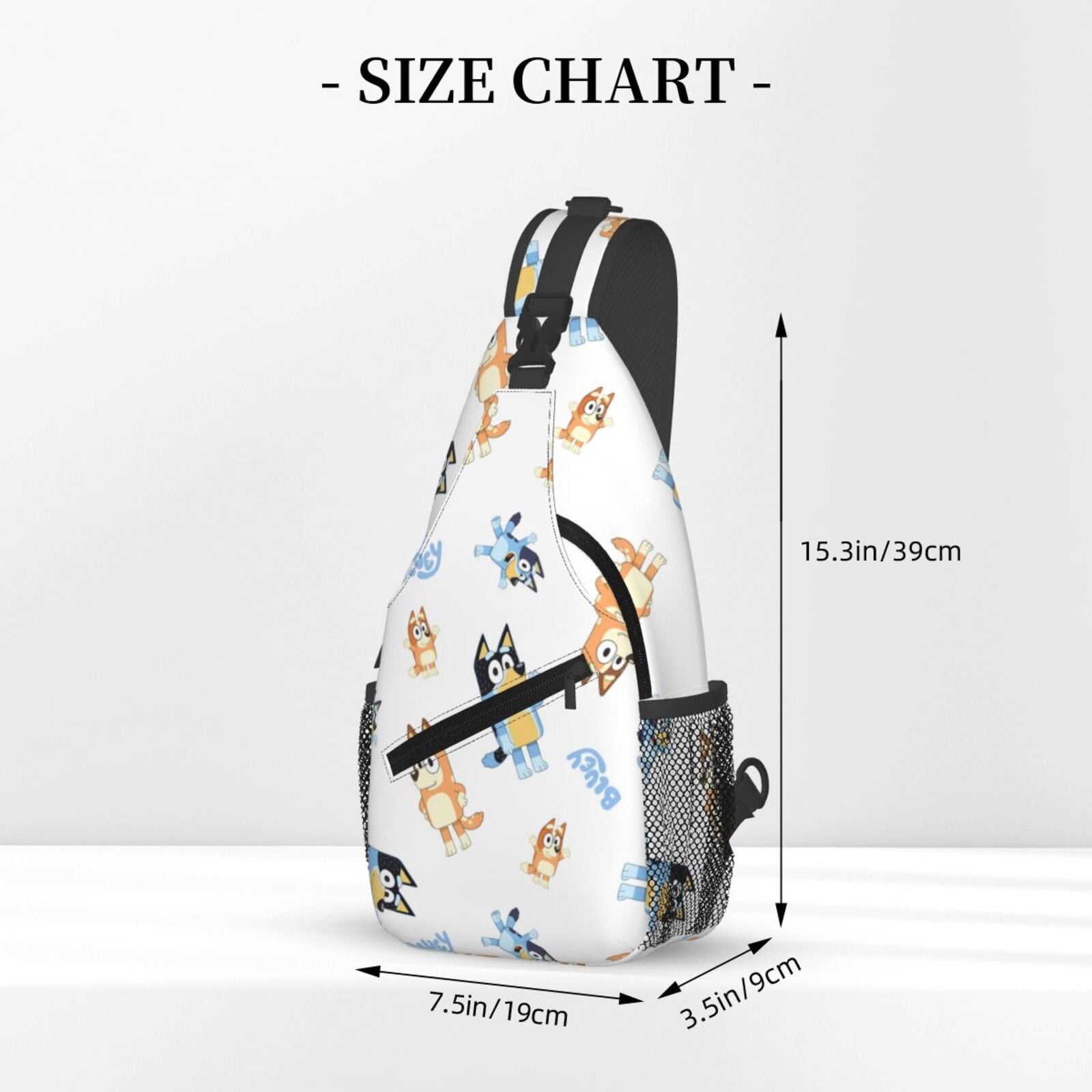 Kowoue Bluey Pattern Sling Backpack Crossbody Shoulder Bags for Men Women Small Daypacks Chest Bag Hiking Travel Sport Climbing Runners