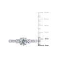 thumbnail image 2 of Everly Women's Created Sapphire and Aquamarine 10K White Gold Engagement Ring, 2 of 7