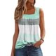 thumbnail image 3 of AIMITAG Camiseta sin mangas con cuello cuadrado y volantes para mujer, camiseta sin mangas a rayas, camisa informal holgada sin mangas de verano, 3 of 5