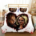 3D Printed Horror Movie Chucky Bedding Set Pillowcase Duvet Cover